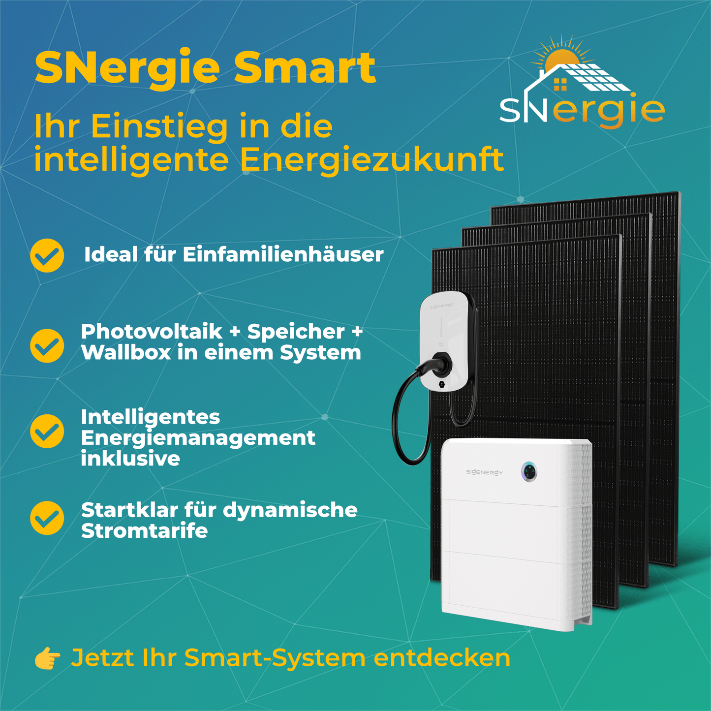 SNergie Smart | Photovoltaikanlage für Privathaushalte | inkl. Speicher, Montage und Anmeldung