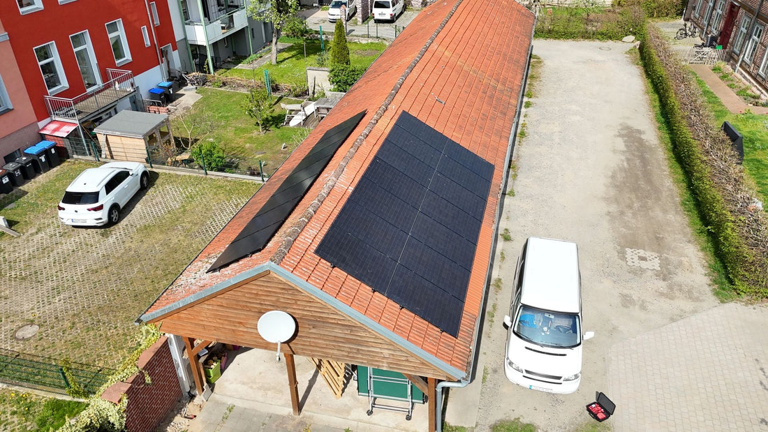 PV-Anlage mit Ost-West-Ausrichtung in Schwerin