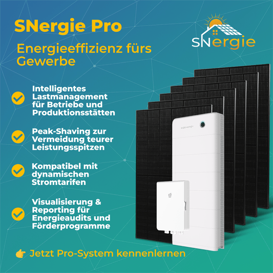 SNergie Pro | Photovoltaikanlage für Gewerbe | inkl. Speicher, Montage und Anmeldung