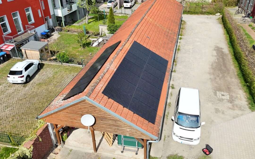 PV-Anlage mit Ost-West-Ausrichtung in Schwerin